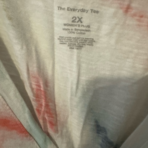 Sonoma Multicolor Tie-Dye V-Neck Tee - Picture 3 of 4